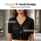 🌞 LIMITED-TIME 50% OFF! ✨ V-Neck Button Down Crop Top Sweater – Breathable Crochet, Hollow-Out Knit, Versatile Styling 🌸