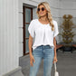 🌺 LIMITED-TIME 50% OFF! ✨ Women's Petal Sleeve & Pleated Neck Blouse – Flowy, Elegant, Versatile Top 🌿