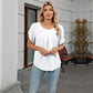 🌺 LIMITED-TIME 50% OFF! ✨ Women's Petal Sleeve & Pleated Neck Blouse – Flowy, Elegant, Versatile Top 🌿