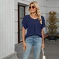🌺 LIMITED-TIME 50% OFF! ✨ Women's Petal Sleeve & Pleated Neck Blouse – Flowy, Elegant, Versatile Top 🌿