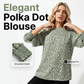 📢📢40% OFF⏰Women's Casual Polka Dot 3/4 Sleeve Blouse Top👚