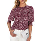 📢📢40% OFF⏰Women's Casual Polka Dot 3/4 Sleeve Blouse Top👚