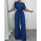 👖 LIMITED-TIME 50% OFF! ✨ Elegant Asymmetrical Polka Dot Jumpsuit – Wide Leg, Waist Tie, 3 Colors 🍷