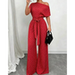 👖 LIMITED-TIME 50% OFF! ✨ Elegant Asymmetrical Polka Dot Jumpsuit – Wide Leg, Waist Tie, 3 Colors 🍷