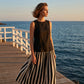 👗 50% OFF NOW!🥂 Women's 2-Piece Set – Sleeveless Top & Striped Skirt – Effortless Chic 🌊
