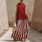 👗 50% OFF NOW!🥂 Women's 2-Piece Set – Sleeveless Top & Striped Skirt – Effortless Chic 🌊