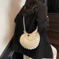 👜 LIMITED-TIME 50% OFF! ✨ Knitted Seashell Tote Bag – 2 Straps, Pearl Chain, 3 Colors 🌊