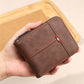 📢📢40% OFF !! ⏰ Men's PU Leather Zip-Around Bifold Wallet