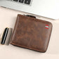📢📢40% OFF !! ⏰ Men's PU Leather Zip-Around Bifold Wallet