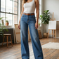 👖 LIMITED-TIME 50% OFF! ✨ Women's High-Waist Wide-Leg Jeans – Denim, S-2XL, Timeless Style 🍁