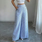 👖 LIMITED-TIME 50% OFF! ✨ High-Waist Wide-Leg Trousers – Striped, Decorative Buttons, S-XL 🍁