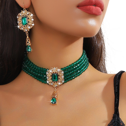 Luxury Crystal Choker & Earring Set