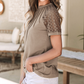 👕 LIMITED-TIME 50% OFF! ✨ Women's Patchwork Crewneck Top – Cut-Out Details, Soft & Versatile 🍁