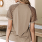 👕 LIMITED-TIME 50% OFF! ✨ Women's Patchwork Crewneck Top – Cut-Out Details, Soft & Versatile 🍁