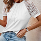 👕 LIMITED-TIME 50% OFF! ✨ Women's Patchwork Crewneck Top – Cut-Out Details, Soft & Versatile 🍁