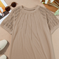 👕 LIMITED-TIME 50% OFF! ✨ Women's Patchwork Crewneck Top – Cut-Out Details, Soft & Versatile 🍁