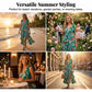 📢📢40% OFF !! ⏰Women's Floral V-Neck Tiered Ruffle Dress
