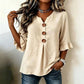 👚 LIMITED-TIME 50% OFF! ✨ Women's V-Neck Ruffle Sleeve Blouse with Wooden Buttons – Bohemian, Flowy, Romantic 🍃