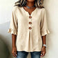 👚 LIMITED-TIME 50% OFF! ✨ Women's V-Neck Ruffle Sleeve Blouse with Wooden Buttons – Bohemian, Flowy, Romantic 🍃