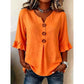 👚 LIMITED-TIME 50% OFF! ✨ Women's V-Neck Ruffle Sleeve Blouse with Wooden Buttons – Bohemian, Flowy, Romantic 🍃