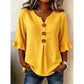 👚 LIMITED-TIME 50% OFF! ✨ Women's V-Neck Ruffle Sleeve Blouse with Wooden Buttons – Bohemian, Flowy, Romantic 🍃