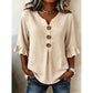 👚 LIMITED-TIME 50% OFF! ✨ Women's V-Neck Ruffle Sleeve Blouse with Wooden Buttons – Bohemian, Flowy, Romantic 🍃