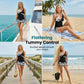 🏖️ LIMITED-TIME 50% OFF! 🌺 Tropical Print High Waist Tankini & Shorts Set – Flattering Coverage, Chic Two-Piece, Resort Style ✨