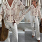 📢📢30% OFF !! ⏰Women's Floral Crochet Knit Cardigan
