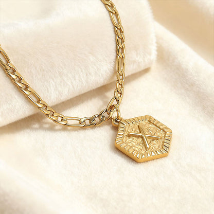 📢📢50% OFF !! ⏰Gold Initial Anklet with Figaro Chain