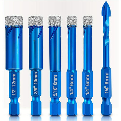 Diamond Drill Bit 6-Piece Set