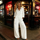 🔥Limited-time offer-Women's Casual Long Sleeve Denim Jumpsuit