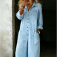 🔥Limited-time offer-Women's Casual Long Sleeve Denim Jumpsuit
