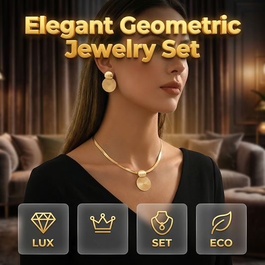 💫 LIMITED-TIME 50% OFF! ✨ Modern Geometric Jewelry Set – Gold-Plated, Lightweight, Chic 🔶