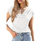 👕 LIMITED-TIME 50% OFF! ✨ Women's Cowl Neck Top – Cap Sleeve, Draped, Soft Fabric 🌸