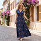 👗 LIMITED-TIME 50% OFF! ✨ Floral V-Neck Maxi Dress – Elegant Smocked Waist, Premium Fabric 🌸