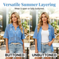 👚 LIMITED-TIME 50% OFF! ✨ Short Sleeve Knit Button Shirt – Breathable Weave, Relaxed Fit, Summer Layer ☀️