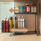 🎉 2026 Sale — Over 31,000 Sold! 🗄️ Carbon Steel Double-Tier Pull Out Cabinet Organizer – Independent Slides, 5 Height Levels – Heavy Items, Easy Access! ✨