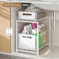 🎉 2026 Sale — Over 31,000 Sold! 🗄️ Carbon Steel Double-Tier Pull Out Cabinet Organizer – Independent Slides, 5 Height Levels – Heavy Items, Easy Access! ✨