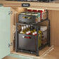 🎉 2026 Sale — Over 31,000 Sold! 🗄️ Carbon Steel Double-Tier Pull Out Cabinet Organizer – Independent Slides, 5 Height Levels – Heavy Items, Easy Access! ✨