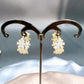 Sparkling Elegant Floral Cluster Hoop Earrings