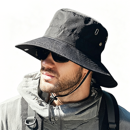 📢📢50% OFF !! ⏰Outdoor Sun Hat with Wide Brim & Chin Strap