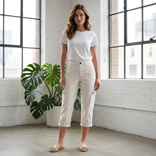 👖 LIMITED-TIME 50% OFF! ✨ Women's Casual Cargo Capri Pants – Utility Pockets, Comfort Fit, Versatile Style 🌟