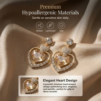 💎 LIMITED-TIME BUY 1 GET 1 FREE! ✨ Women’s Sparkling Double Heart Drop Earrings – Dazzling, Lightweight, Romantic ❤️