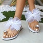 🌸Elegant Bow Flat Beach Sandals