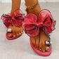 🌸Elegant Bow Flat Beach Sandals