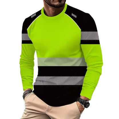 💚Men's Printed Round-neck Long-sleeve Shirt