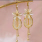 📢📢50% OFF !! ⏰Elegant Flower Tassel Dangle Earrings