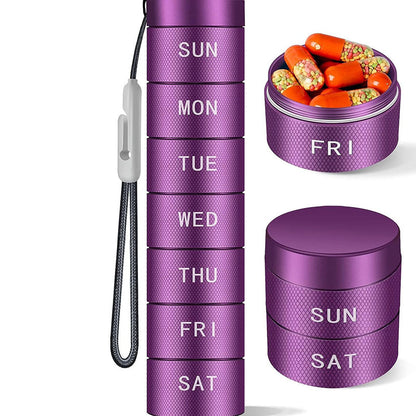 7 Day Stackable Metal Pill Organizer