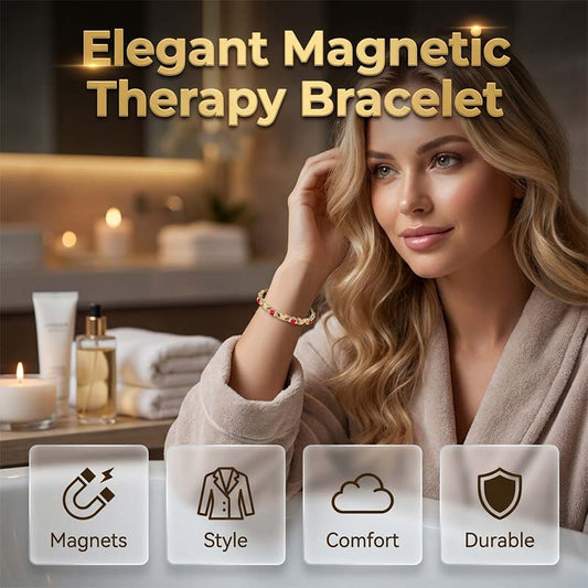 💎 LIMITED-TIME 50% OFF! ✨ Fashionable Magnetic Bracelet – Rhinestone, Gold/Silver, Wellness ✨