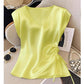 Women's Solid Color Silky V-Neck Tank Top